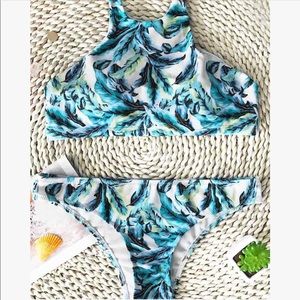 Cupshe Cool Summer Leaf Tank Bikini
